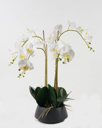 Artificial Flower 63*42*63cm Phalaenopsis *5 in ceramic pot/12 lvs GS-52723017 2024Feb YeahFlower is one of Chinese leading OEM manufacturers and exporters , supplying the silk flowers, wholesale artificial trees