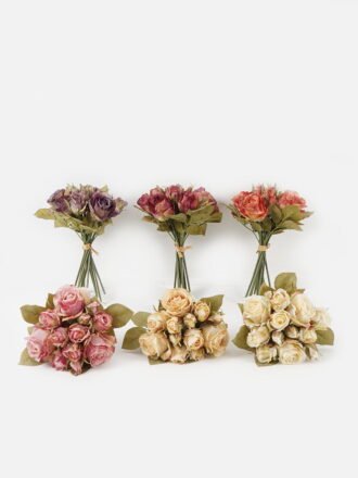 Artificial Flower 25*25*28cm Rose *12 bundle GS-48723044-W2 Bouquet 3,000+ sqm showroom with thousands of artificial flowers, plants & trees ready for global sourcing.