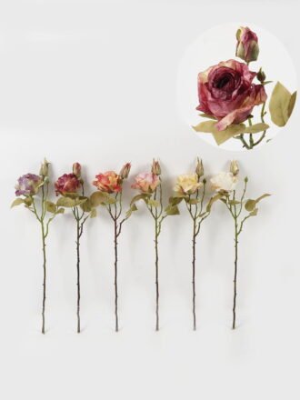 Artificial Flower 15*15*62cm Rose single stem GS-48723016-Z1 Single Flowers 3,000+ sqm showroom with thousands of artificial flowers, plants & trees ready for global sourcing.
