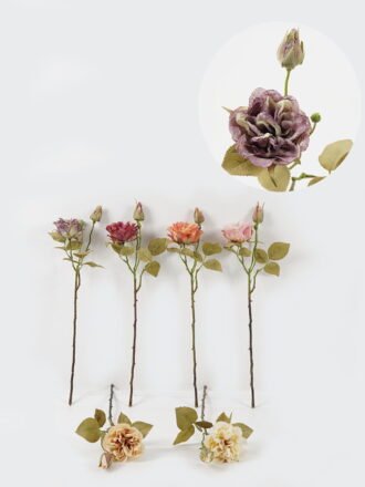 Artificial Flower 17*17*54cm Rose *2 single stem GS-48723022-O1 Single Flowers 3,000+ sqm showroom with thousands of artificial flowers, plants & trees ready for global sourcing.