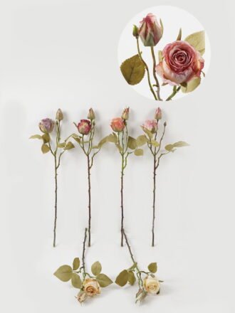 Artificial Flower 14*14*54cm Rose *2 single stem GS-48723026-O1 Single Flowers 3,000+ sqm showroom with thousands of artificial flowers, plants & trees ready for global sourcing.