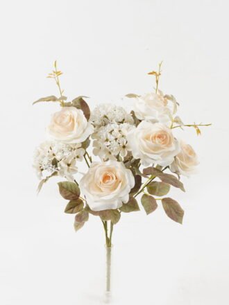 Artificial Flower 30*30*53cm Rose *9 bush GS-15423056CONTI-O1 Flowers Bush 3,000+ sqm showroom with thousands of artificial flowers, plants & trees ready for global sourcing.