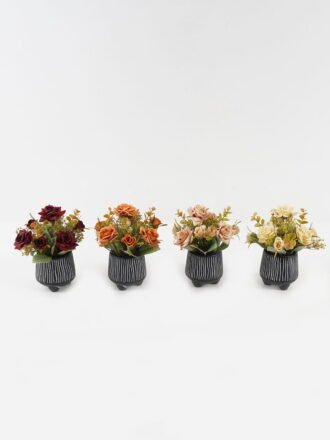 Artificial Flower 20*20*23cm Rose in Cement pot GS-03323150-Y1 Potted Flowers&Plants 3,000+ sqm showroom with thousands of artificial flowers, plants & trees ready for global sourcing.