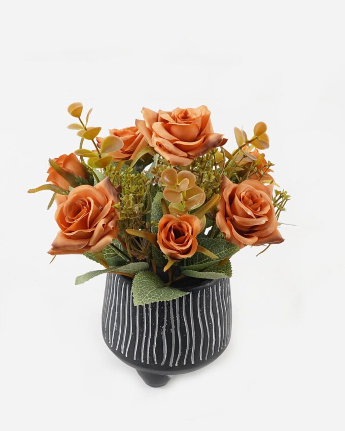 Artificial Flower 20*20*23cm Rose in Cement pot GS-03323150 2024Jan YeahFlower is one of Chinese leading OEM manufacturers and exporters , supplying the silk flowers, wholesale artificial trees