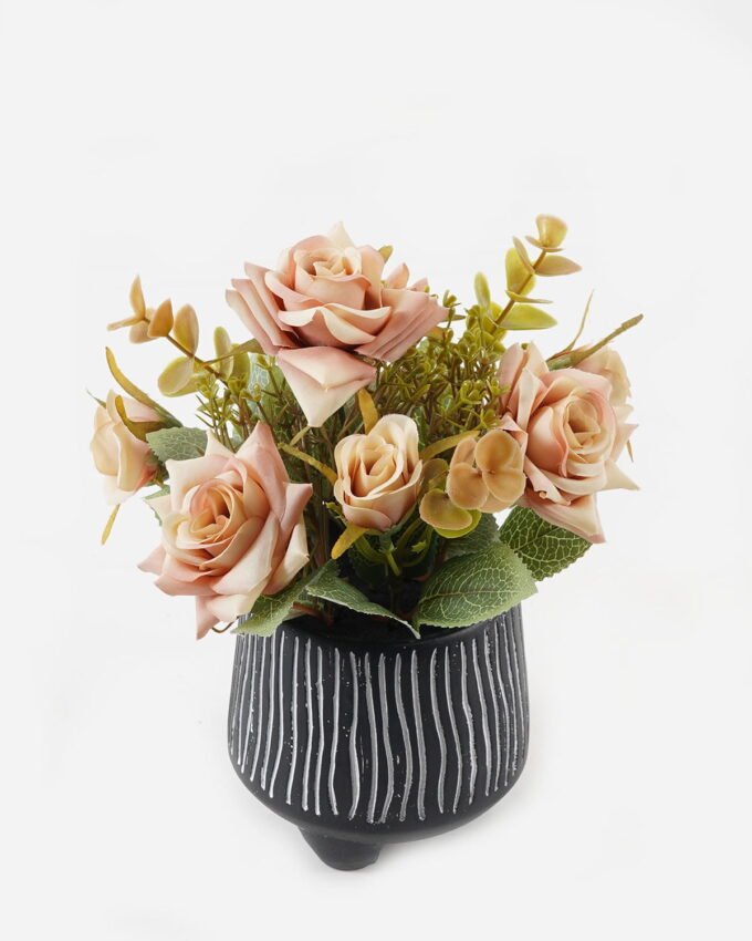 Artificial Flower 20*20*23cm Rose in Cement pot GS-03323150 2024Jan YeahFlower is one of Chinese leading OEM manufacturers and exporters , supplying the silk flowers, wholesale artificial trees