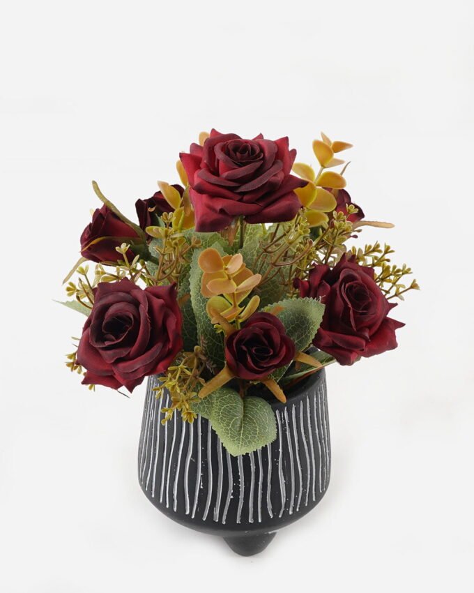 Artificial Flower 20*20*23cm Rose in Cement pot GS-03323150 2024Jan YeahFlower is one of Chinese leading OEM manufacturers and exporters , supplying the silk flowers, wholesale artificial trees