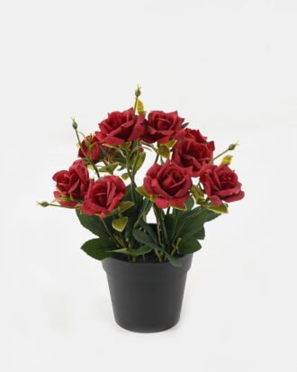 Artificial Flower 18*18*25cm Rose in PP pot GS-03323145-R1 2024Jan YeahFlower is one of Chinese leading OEM manufacturers and exporters , supplying the silk flowers, wholesale artificial trees