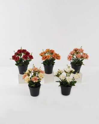 Artificial Flower 18*18*25cm Rose in PP pot GS-03323145 2024Jan YeahFlower is one of Chinese leading OEM manufacturers and exporters , supplying the silk flowers, wholesale artificial trees