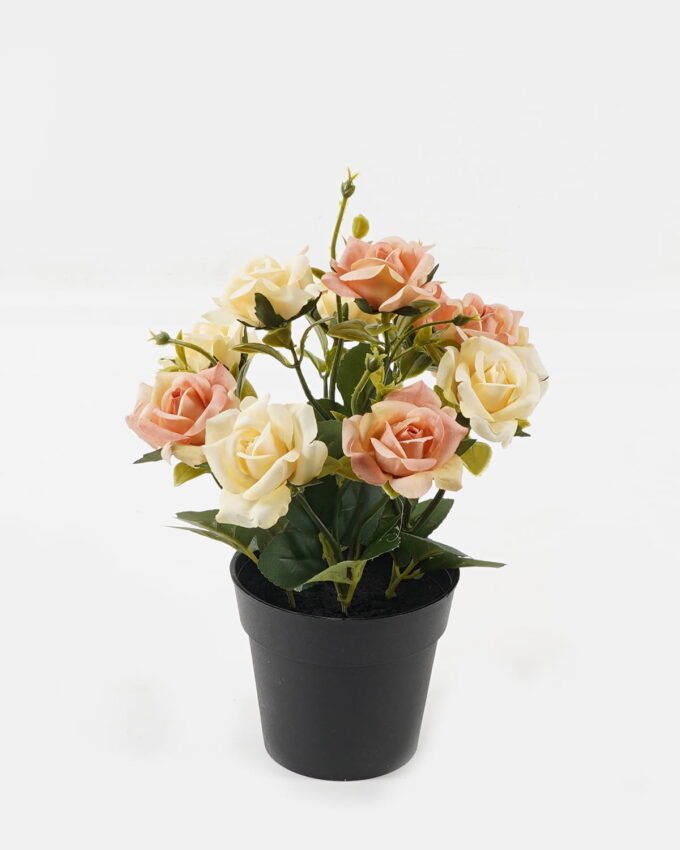 Artificial Flower 18*18*25cm Rose in PP pot GS-03323145 2024Jan YeahFlower is one of Chinese leading OEM manufacturers and exporters , supplying the silk flowers, wholesale artificial trees