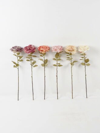 Artificial Flower 15*15*62cm Rose single stem GS-48723015-R1 Single Flowers 3,000+ sqm showroom with thousands of artificial flowers, plants & trees ready for global sourcing.