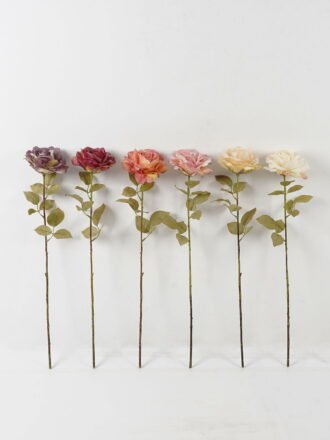 Artificial Flower 15*15*62cm Rose single stem GS-48723015-W2 Single Flowers 3,000+ sqm showroom with thousands of artificial flowers, plants & trees ready for global sourcing.