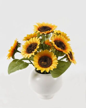 Artificial Flower 25*25*33cm Sunflower in Ceramic pot GS-03323162 2024Jan YeahFlower is one of Chinese leading OEM manufacturers and exporters , supplying the silk flowers, wholesale artificial trees