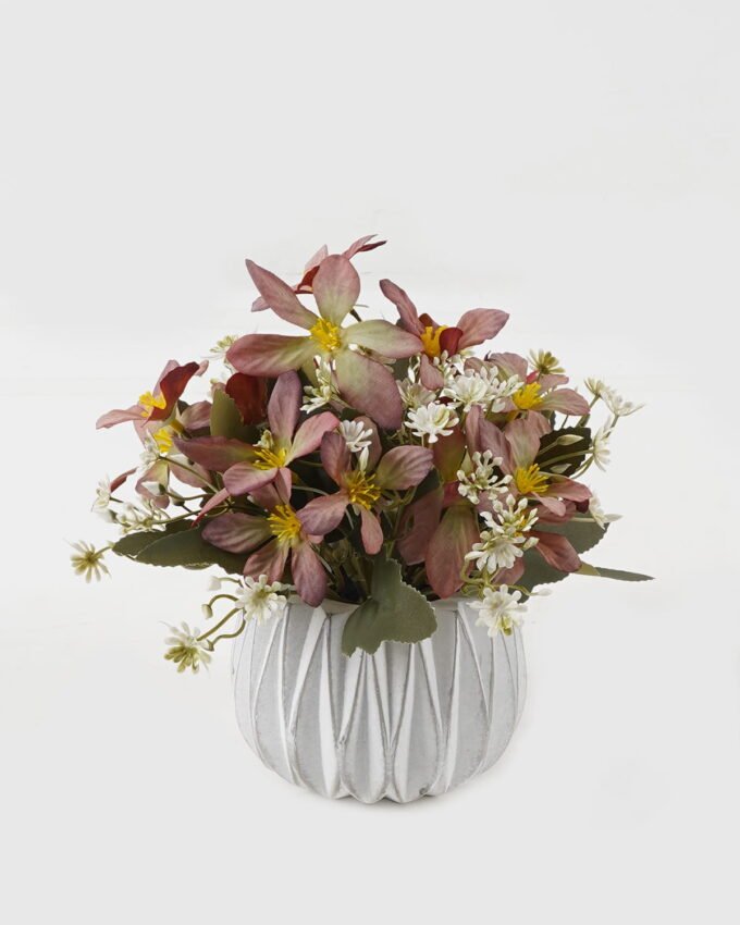 Artificial Flower 19*19*21cm Wild flower in Cement pot GS-03323165-G1 2024Jan YeahFlower is one of Chinese leading OEM manufacturers and exporters , supplying the silk flowers, wholesale artificial trees