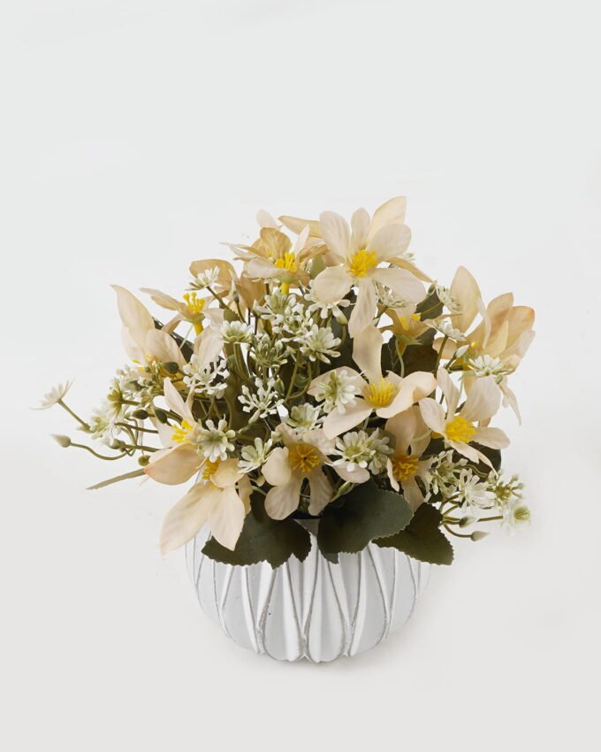 Artificial Flower 19*19*21cm Wild flower in Cement pot GS-03323165 2024Jan YeahFlower is one of Chinese leading OEM manufacturers and exporters , supplying the silk flowers, wholesale artificial trees