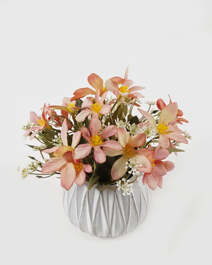 Artificial Flower 19*19*21cm Wild flower in Cement pot GS-03323165 2024Jan YeahFlower is one of Chinese leading OEM manufacturers and exporters , supplying the silk flowers, wholesale artificial trees