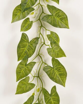 Artificial Plant 24*145cm Caladium bicolor garland/32 lvs GS-71023017-G8 2024Jan YeahFlower is one of Chinese leading OEM manufacturers and exporters , supplying the silk flowers, wholesale artificial trees