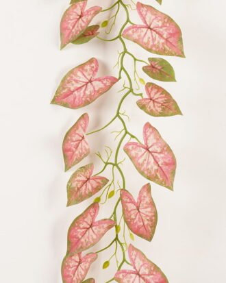 Artificial Plant 24*190cm Caladium bicolor garland/43 lvs GS-71023016-R1 2024Jan YeahFlower is one of Chinese leading OEM manufacturers and exporters , supplying the silk flowers, wholesale artificial trees