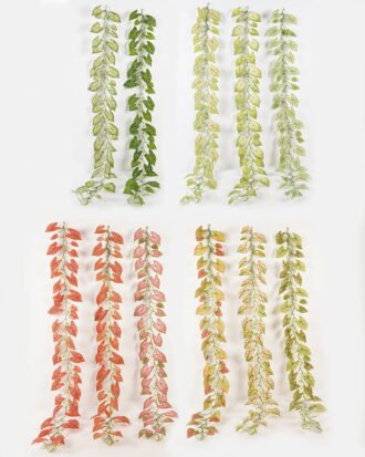 Artificial Plant 24*190cm Caladium bicolor garland/43 lvs GS-71023016 2024Jan YeahFlower is one of Chinese leading OEM manufacturers and exporters , supplying the silk flowers, wholesale artificial trees