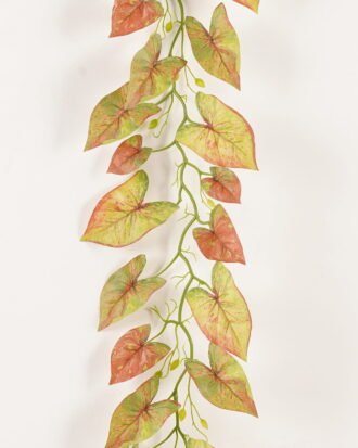 Artificial Plant 24*190cm Caladium bicolor garland/43 lvs GS-71023016 2024Jan YeahFlower is one of Chinese leading OEM manufacturers and exporters , supplying the silk flowers, wholesale artificial trees