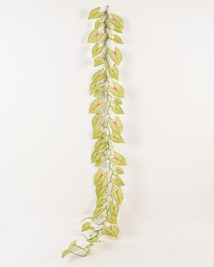 Artificial Plant 24*190cm Caladium bicolor garland/43 lvs GS-71023016 2024Jan YeahFlower is one of Chinese leading OEM manufacturers and exporters , supplying the silk flowers, wholesale artificial trees