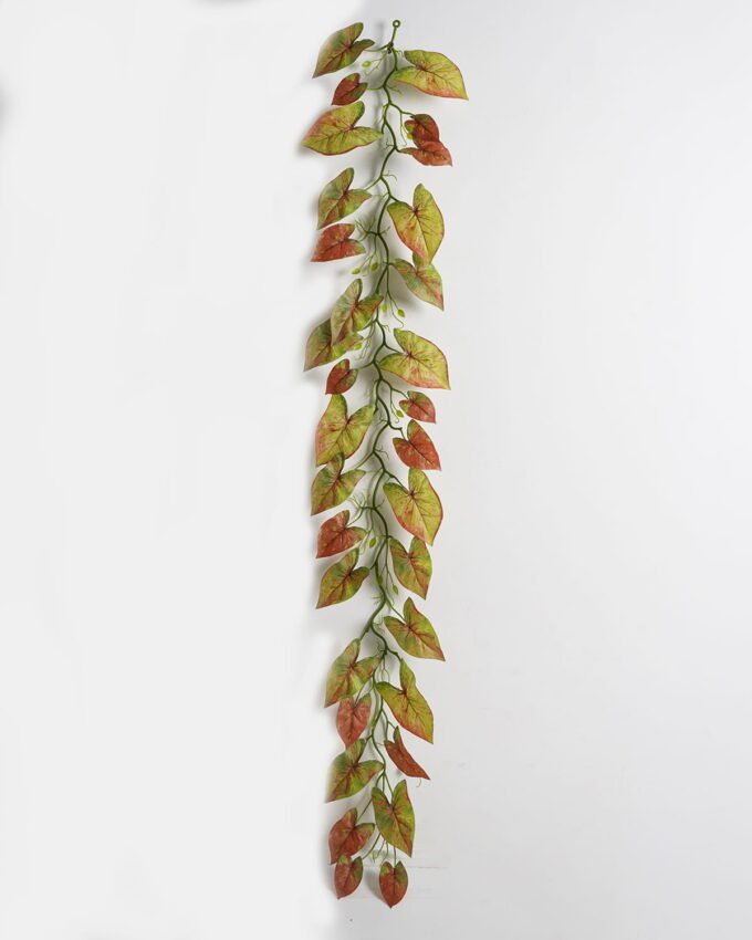 Artificial Plant 24*190cm Caladium bicolor garland/43 lvs GS-71023016 2024Jan YeahFlower is one of Chinese leading OEM manufacturers and exporters , supplying the silk flowers, wholesale artificial trees