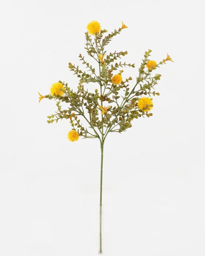 Artificial Plant 25*25*59cm Eucalyptus+yellow fruit *3 single stem GS-54023036 2024Feb YeahFlower is one of Chinese leading OEM manufacturers and exporters , supplying the silk flowers, wholesale artificial trees