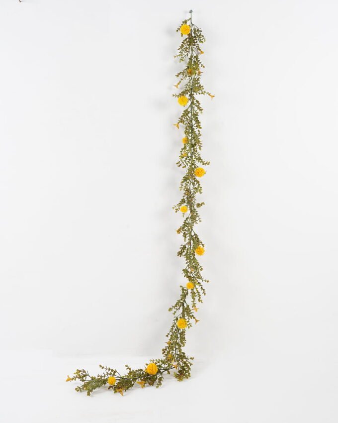 Artificial Plant 15*180cm Eucalyptus+yellow fruit garland GS-54023034 2024Feb YeahFlower is one of Chinese leading OEM manufacturers and exporters , supplying the silk flowers, wholesale artificial trees