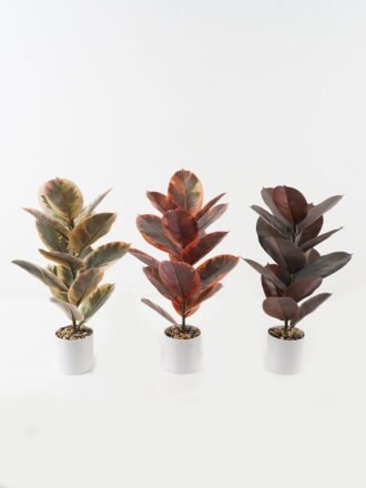 Artificial Plant 24*24*35cm Ficus elastica in pp pot/7 Ivs GS-72823001-G1 Potted Flowers&Plants 3,000+ sqm showroom with thousands of artificial flowers, plants & trees ready for global sourcing.