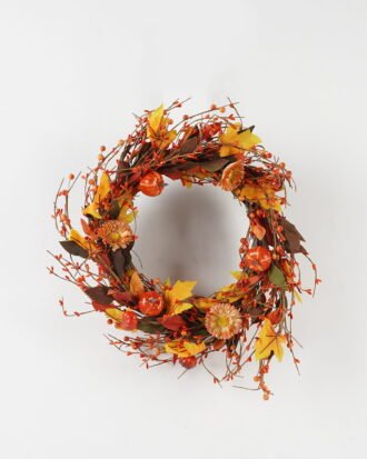 Artificial Plant 47*47cm Leaf wreath GS-71423022 2024Jan YeahFlower is one of Chinese leading OEM manufacturers and exporters , supplying the silk flowers, wholesale artificial trees