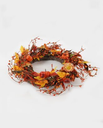 Artificial Plant 47*47cm Leaf wreath GS-71423022 2024Jan YeahFlower is one of Chinese leading OEM manufacturers and exporters , supplying the silk flowers, wholesale artificial trees