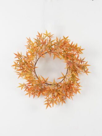 Artificial Plant 47*47cm Leaf wreath GS-71423022 Christmas Item 3,000+ sqm showroom with thousands of artificial flowers, plants & trees ready for global sourcing.