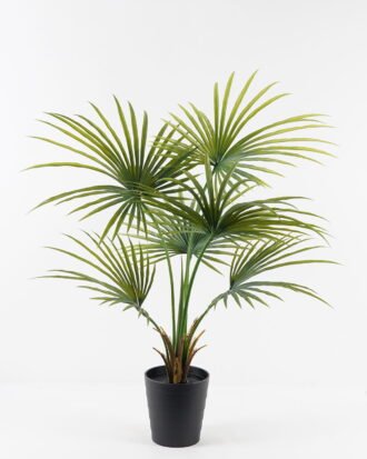 Artificial Tree 90*90*130cm Kwai Palm in PP pot/6 lvs GS-59523150 2024Feb YeahFlower is one of Chinese leading OEM manufacturers and exporters , supplying the silk flowers, wholesale artificial trees