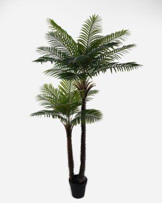 Artificial Tree 130*130*210cm Kwai tree *2 in PP pot/24 lvs GS-59523142KD 2024Jan YeahFlower is one of Chinese leading OEM manufacturers and exporters , supplying the silk flowers, wholesale artificial trees