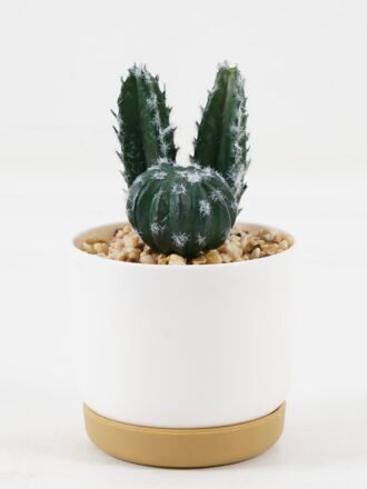 Artificial succulent 13*13*40cm potted leaf in  pp pot GS-51723055 2024Feb YeahFlower is one of Chinese leading OEM manufacturers and exporters , supplying the silk flowers, wholesale artificial trees