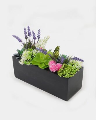 Artificial succulent 28*10*21cm potted leaf in WOOD pot GS-51723036 2024Feb YeahFlower is one of Chinese leading OEM manufacturers and exporters , supplying the silk flowers, wholesale artificial trees