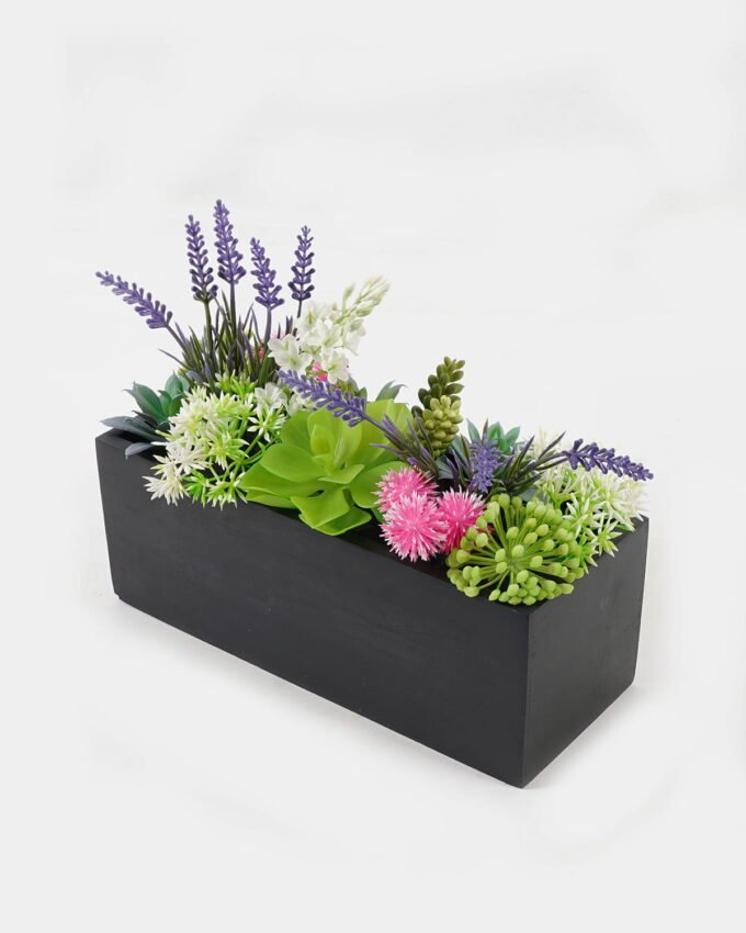 Artificial succulent 28*10*21cm potted leaf in WOOD pot GS-51723036 2024Feb YeahFlower is one of Chinese leading OEM manufacturers and exporters , supplying the silk flowers, wholesale artificial trees