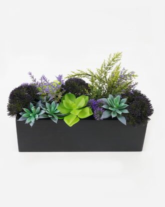 Artificial succulent 30*12*21cm potted leaf in WOOD pot GS-51723037 2024Feb YeahFlower is one of Chinese leading OEM manufacturers and exporters , supplying the silk flowers, wholesale artificial trees
