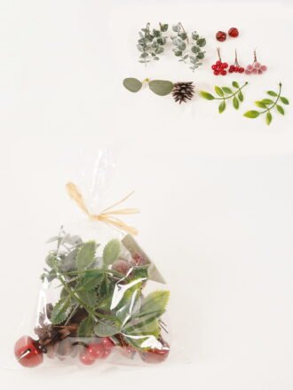 Artificial Branch fruit 21*70cm balausta+Pine needles single stem GS-54023074 Christmas Item 3,000+ sqm showroom with thousands of artificial flowers, plants & trees ready for global sourcing.