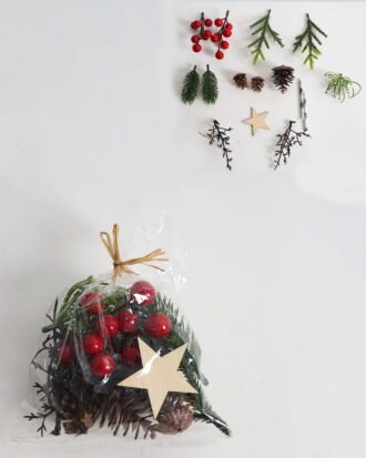 Artificial Branch fruit 12*6*14cm Asst. components in polybag GS-54023077