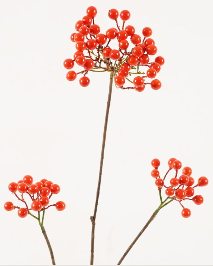 Artificial Branch fruit 13*13*84cm Fruit *3 single stem GS-53623070 2024Feb YeahFlower is one of Chinese leading OEM manufacturers and exporters , supplying the silk flowers, wholesale artificial trees