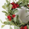 Artificial Branch fruit leaf&Red fruit wreath GS-54023059_1 Artificial Branch fruit 30*30cm leaf&Red fruit wreath GS-54023059 2024Feb YeahFlower is one of Chinese leading OEM manufacturers and exporters , supplying the silk flowers, wholesale artificial trees