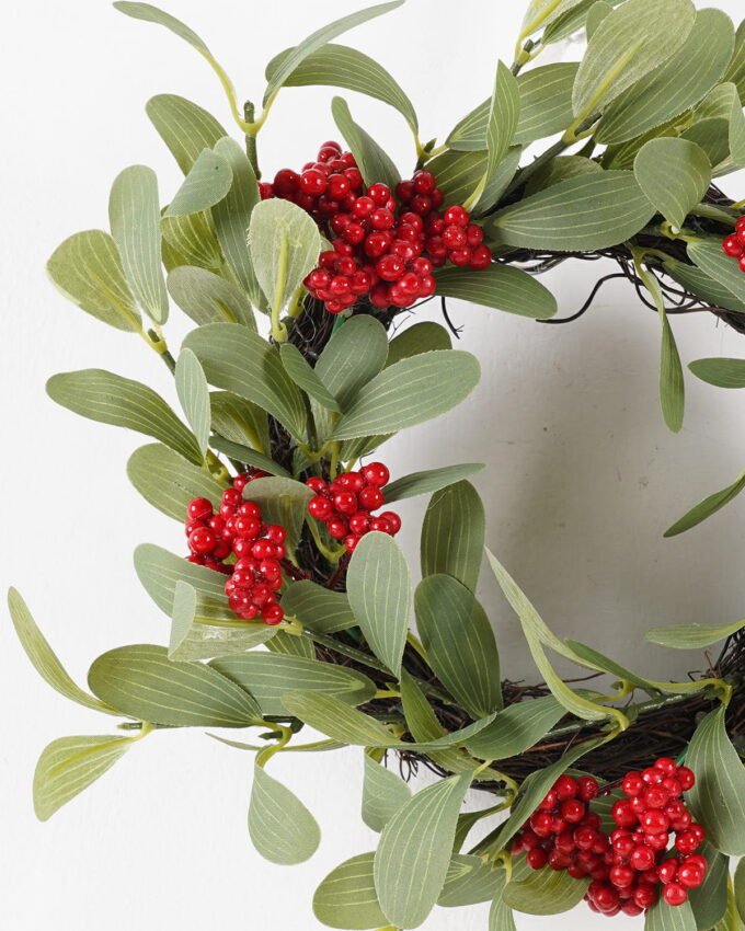 Artificial Branch fruit leaf&Red fruit wreath GS-54023059_1 Artificial Branch fruit 30*30cm leaf&Red fruit wreath GS-54023059 2024Feb YeahFlower is one of Chinese leading OEM manufacturers and exporters , supplying the silk flowers, wholesale artificial trees
