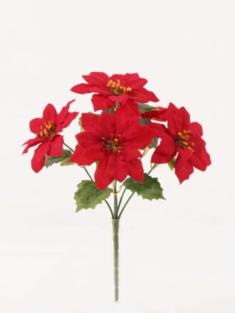 Artificial Flower 32*32*40cm Christmas flower *5 bush GS-61523003 Christmas Item 3,000+ sqm showroom with thousands of artificial flowers, plants & trees ready for global sourcing.