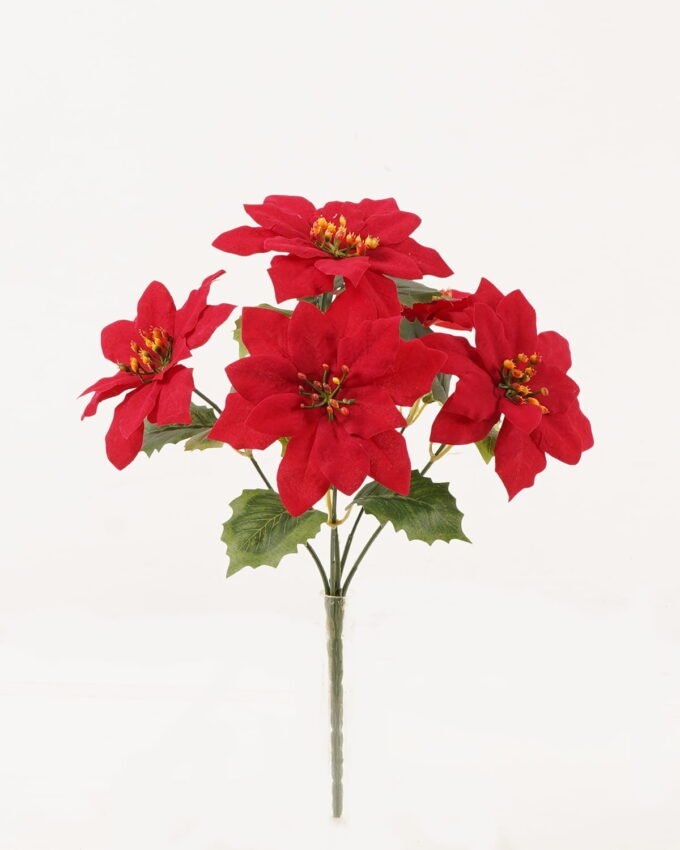 Artificial Flower 26*26*32cm Christmas flower *5 bush GS-61523002 2024Feb YeahFlower is one of Chinese leading OEM manufacturers and exporters , supplying the silk flowers, wholesale artificial trees