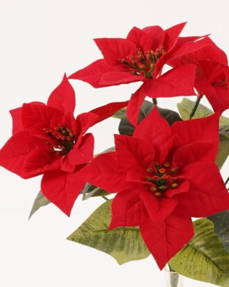 Artificial Flower 32*32*40cm Christmas flower *5 bush GS-61523003 2024Feb YeahFlower is one of Chinese leading OEM manufacturers and exporters , supplying the silk flowers, wholesale artificial trees