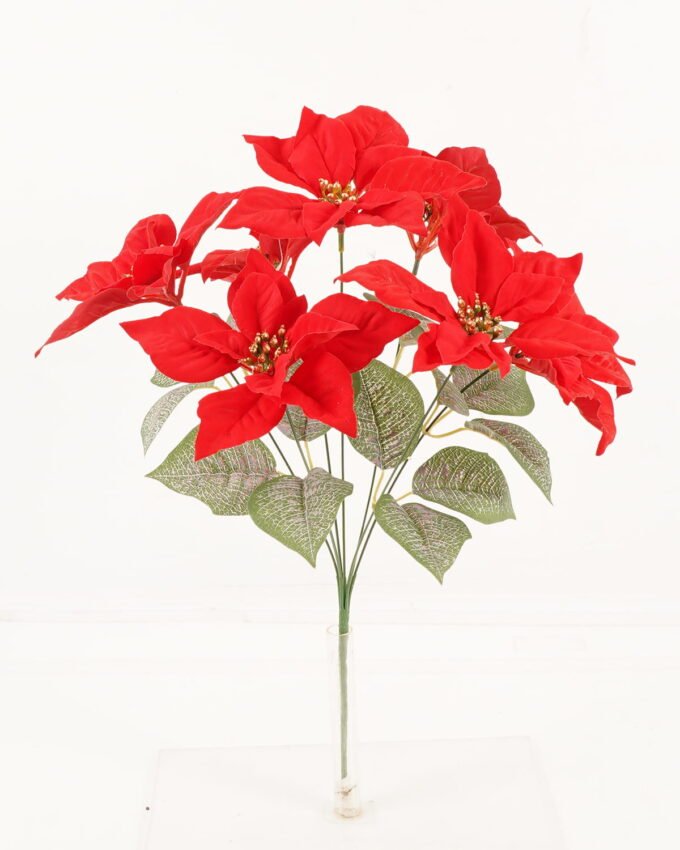 Artificial Flower 32*32*50cm Christmas flower *7 bush GS-52823019 2024Feb YeahFlower is one of Chinese leading OEM manufacturers and exporters , supplying the silk flowers, wholesale artificial trees