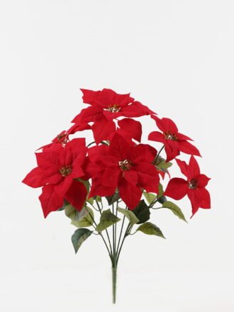 Artificial Flower 25*25*23cm Poinsettia in platic pot GS-03319316R Christmas Item 3,000+ sqm showroom with thousands of artificial flowers, plants & trees ready for global sourcing.