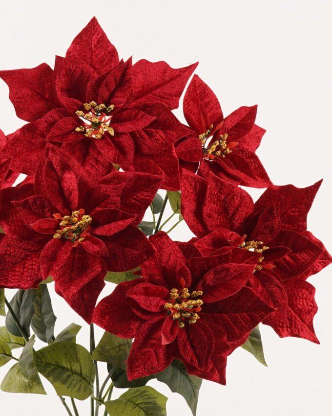 Artificial Flower 40*40*53cm Christmas flower *7 bush GS-61523005 2024Feb YeahFlower is one of Chinese leading OEM manufacturers and exporters , supplying the silk flowers, wholesale artificial trees