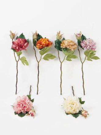 Artificial Flower 15*15*44cm Rose single stem GS-48723019-R1 Single Flowers 3,000+ sqm showroom with thousands of artificial flowers, plants & trees ready for global sourcing.