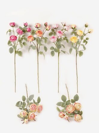 Artificial Flower 23*23*65cm Rose *5 Single stem GS-25823008-O1 Single Flowers 3,000+ sqm showroom with thousands of artificial flowers, plants & trees ready for global sourcing.